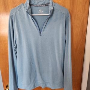 Southern Tide Cruiser Micro-Stripe Quater Zip Pullover